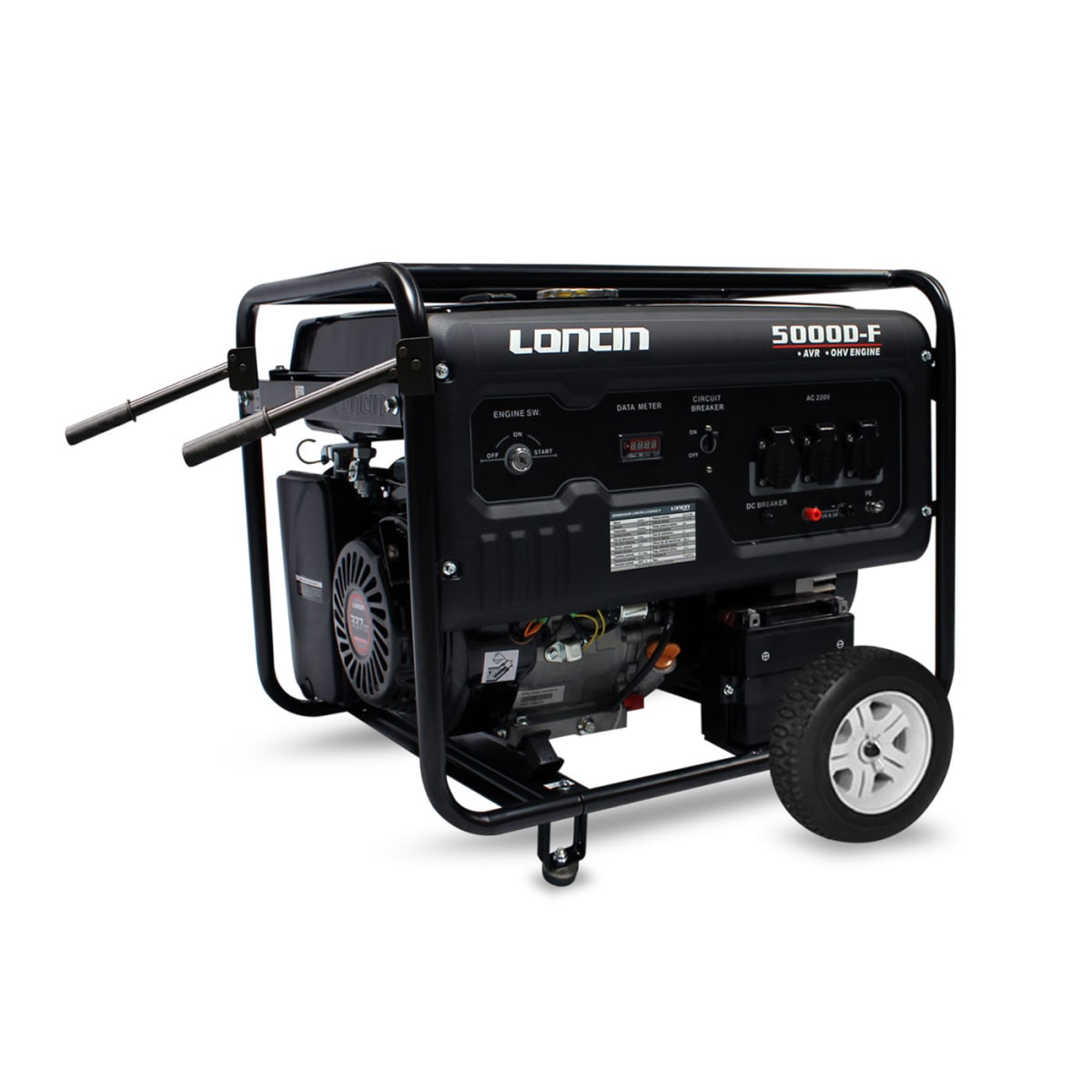 Generador Gasolina LONCIN LC5000DF- 4.5 Kw. P. Eléctrica C/Bat1