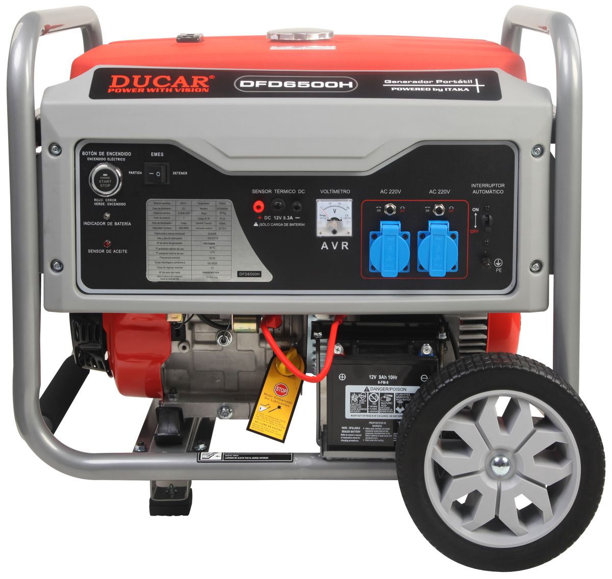 GENERADOR BENCINERO 5.5KW ELECTRICO MOD.DFD6500H DUCAR1