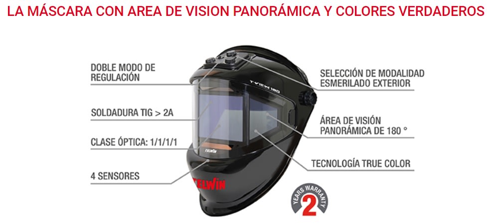 MASCARA FOTOSENCIBLE MMA/MIG - MAG/TIG T-VIEW 180 TELWIN3