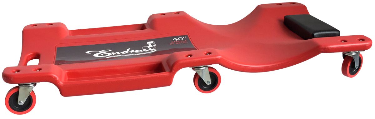 CAMILLA DE TALLER PLASTICA ROJA 1M MOD.CP-1M1