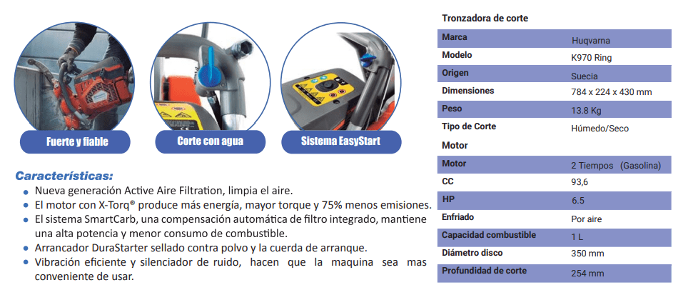 Cortadora de anillo Husqvarna K970 III Ring5