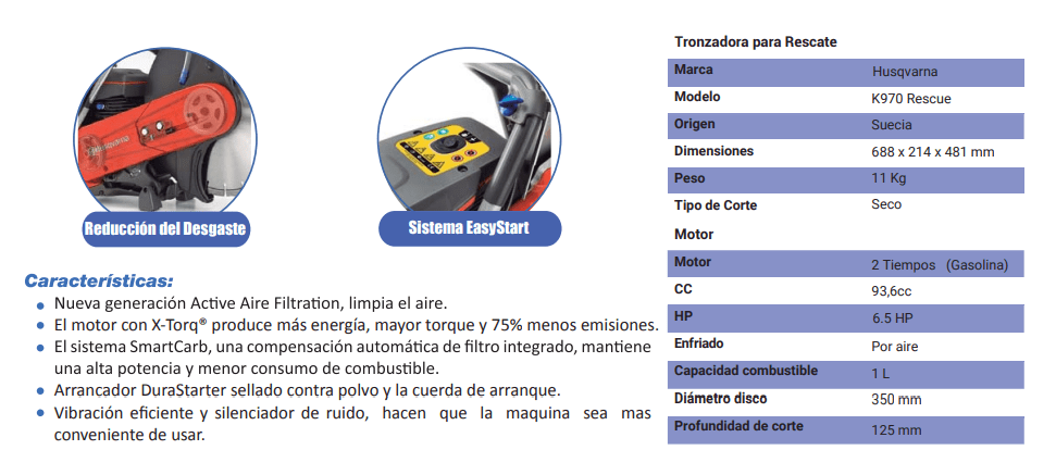 Motoamoladora Husqvarna K970 III Rescue1