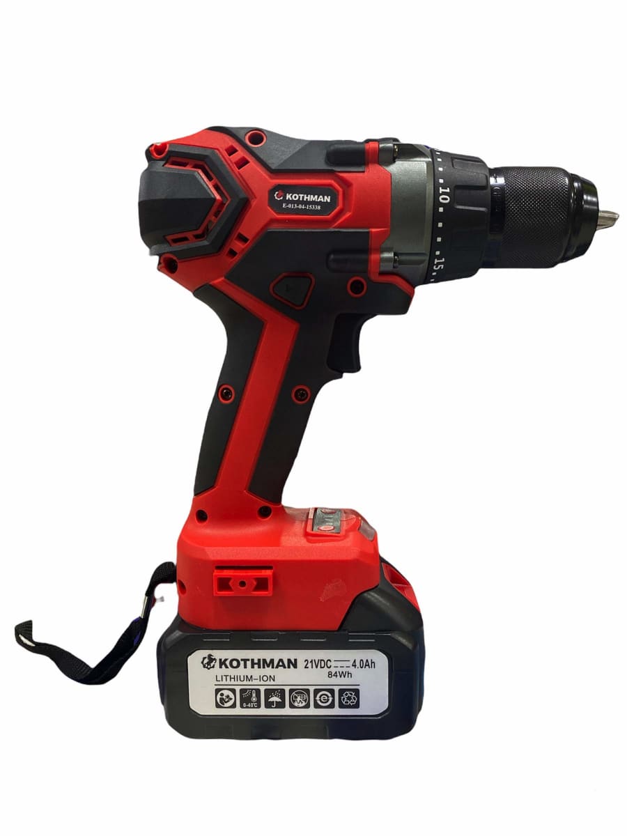 TALADRO/ATORNILLADOR INALAMBRICO 13mm 21V KOTHMAN AIK-651