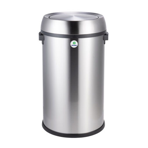 BASURERO ACERO INOXIDABLE CON TAPA GIRATORIA 65 LTS SOIN1