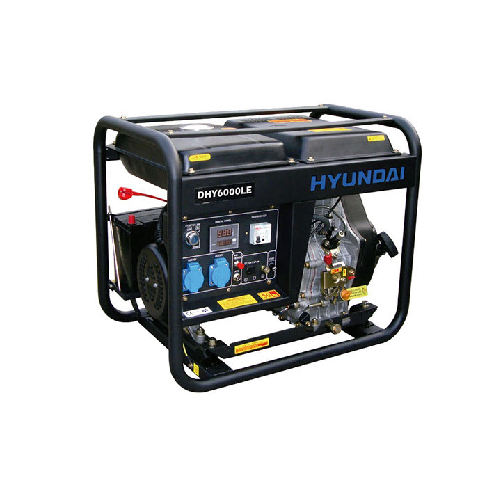 GENERADOR HYUNDAI DIESEL 5/5,5 KW/KVA PARTIDA ELÉCTRICA MONOFÁSICO ABIERTO 78DHY6000LE1