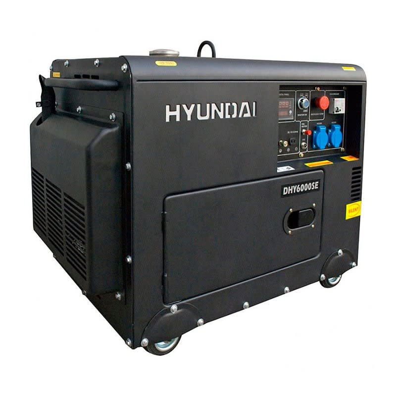 GENERADOR HYUNDAI DIESEL 5/5,3 KW/KVA PARTIDA ELÉCTRICA MONOFÁSICO CERRADO 78DHY6000SE1