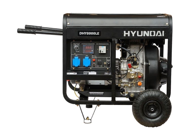 GENERADOR HYUNDAI DIESEL 6/6,5 KW/KVA PARTIDA ELÉCTRICA MONOFÁSICO ABIERTO 78DHY8000LE2