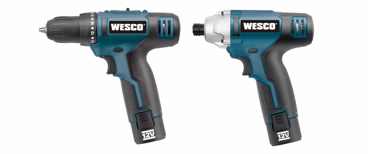 12V KIT TALADRO 10MM + ATORNILLADOR DE IMPACTO WS1000K2 WESCO | HDTOOLS3