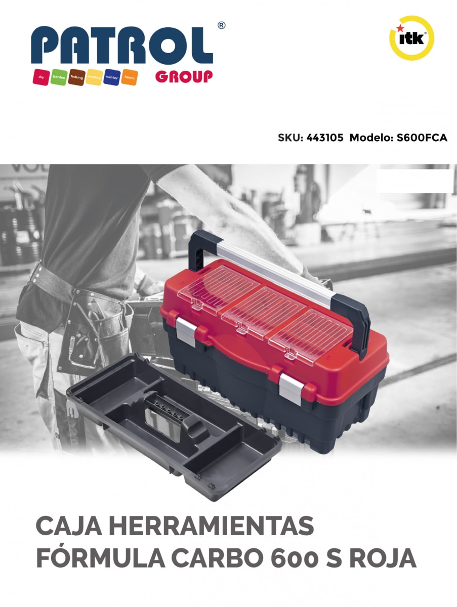CAJA HERRAMIENTAS CARBO 600 S ROJA MOD.S600FCA2