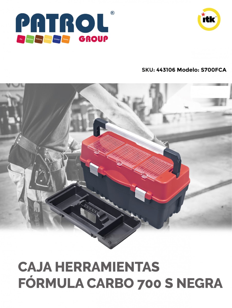 CAJA HERRAMIENTAS CARBO 700 S NEGRA MOD.S700FCA2