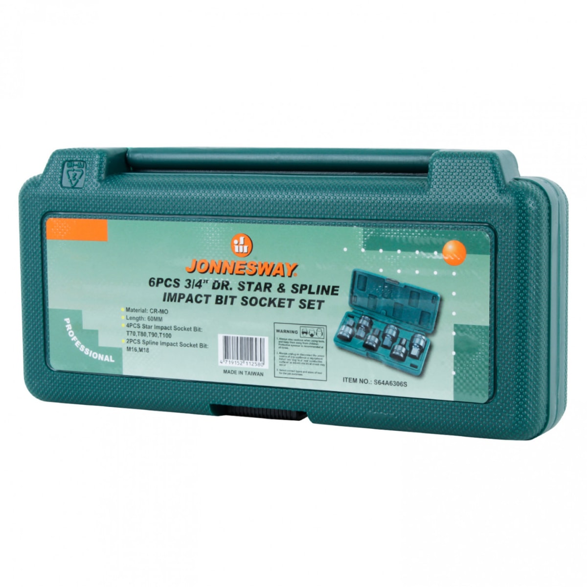 JUEGO DE DADOS IMPACTO 3/4' S64A6306S JONNESWAY2