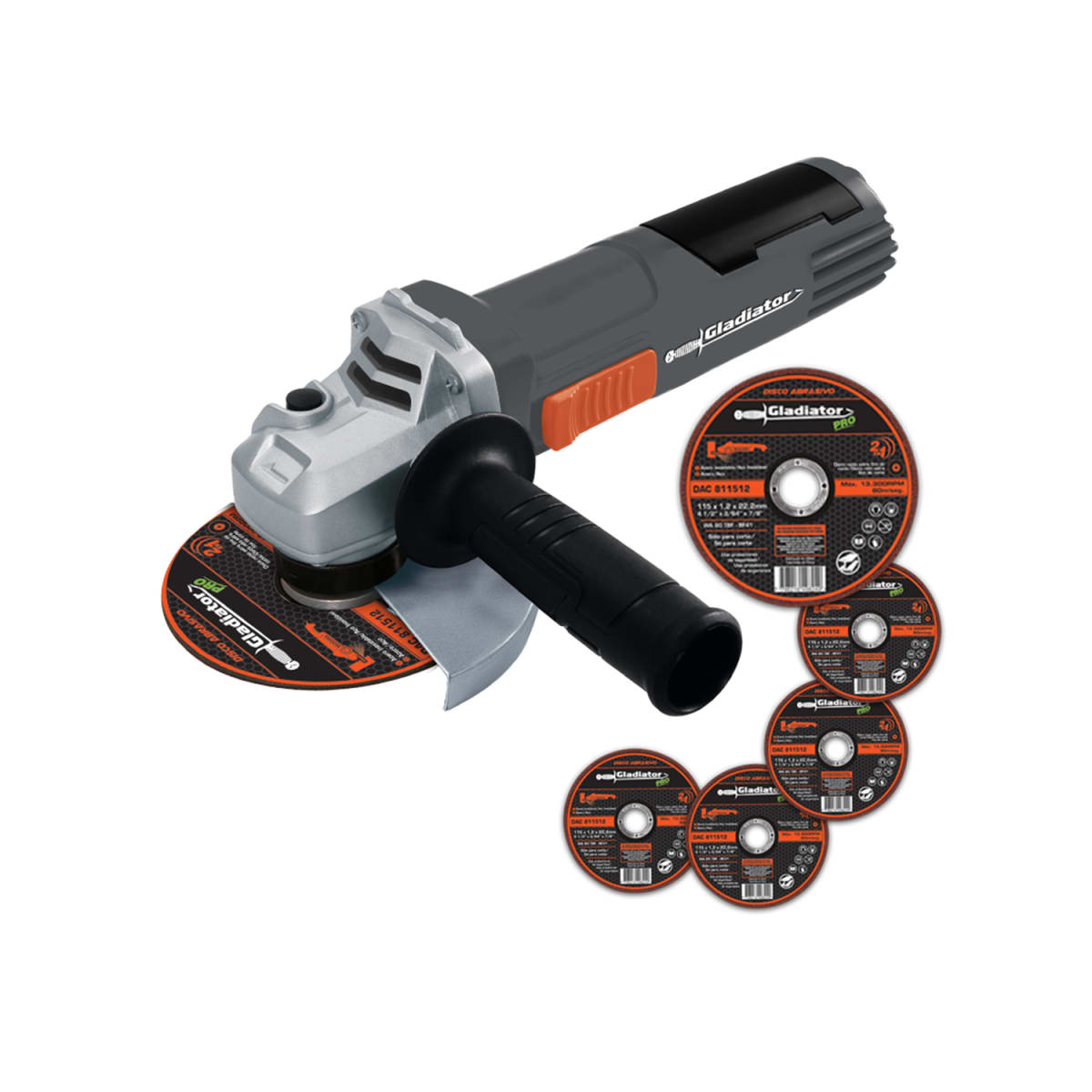 ESMERIL 4 1/2'; 800W + 5 DISC CORTE AA615/5/220PLUS GLADIATOR1