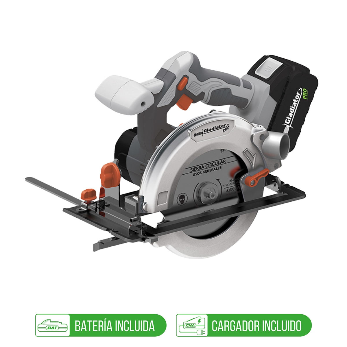 SIERRA CIRCULAR 6 1/2'; 18v 1BAT SC 807/18 C1 GLADIATOR1