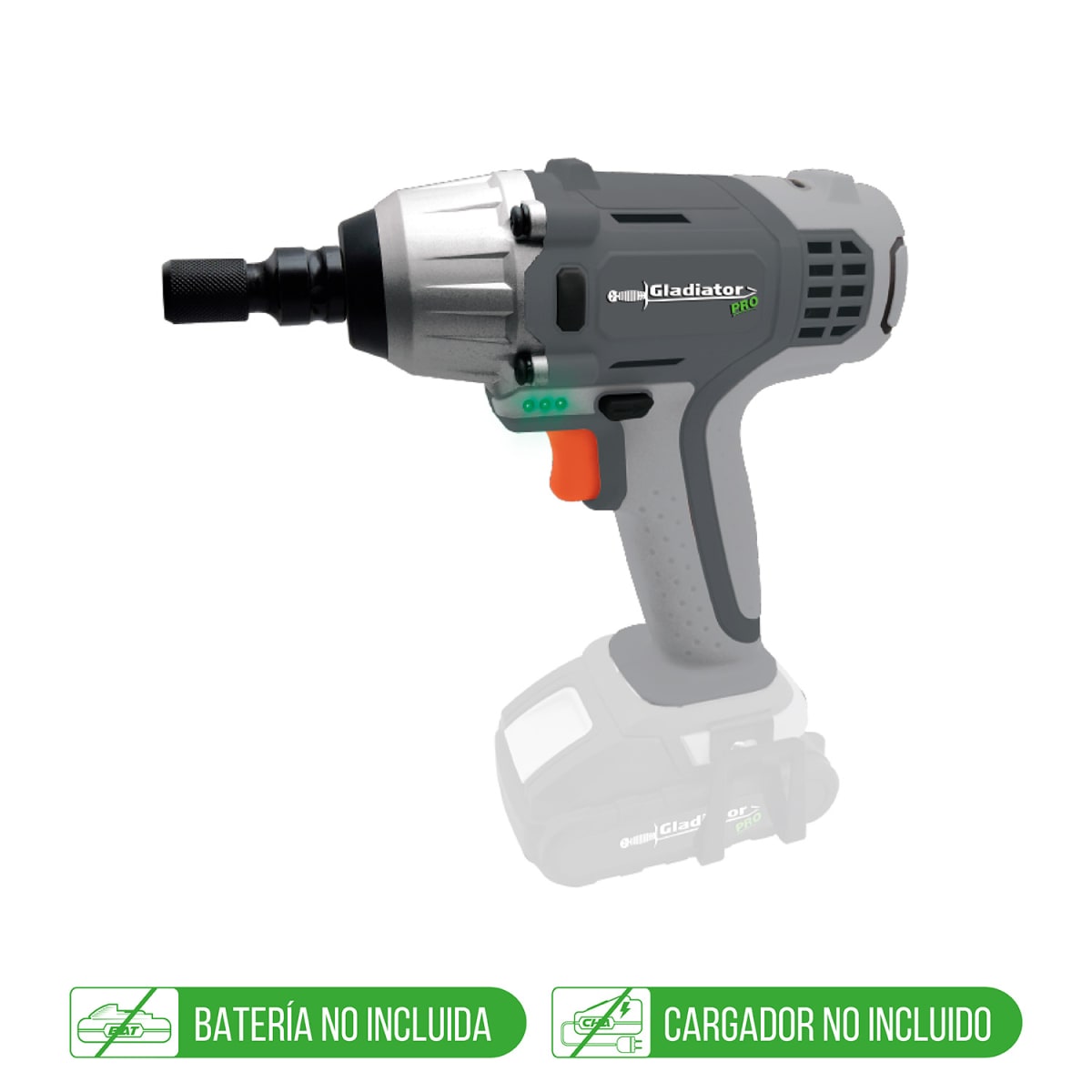 LLAVE-ATORNILLADOR IMPACTO 1/2'; 18v SIN BAT ALI812 GLADIATOR1
