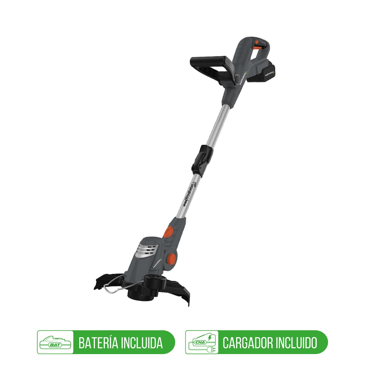 ORILLADORA INALAMBRICA 18V + 1 BAT 2AH + CARGADOR GLADIATOR1