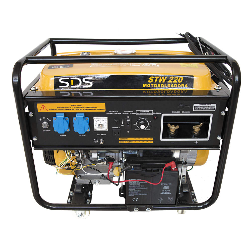 MOTOSOLDADORA GASOLINA 220amp 5.0kW STW220 SDS POWER1