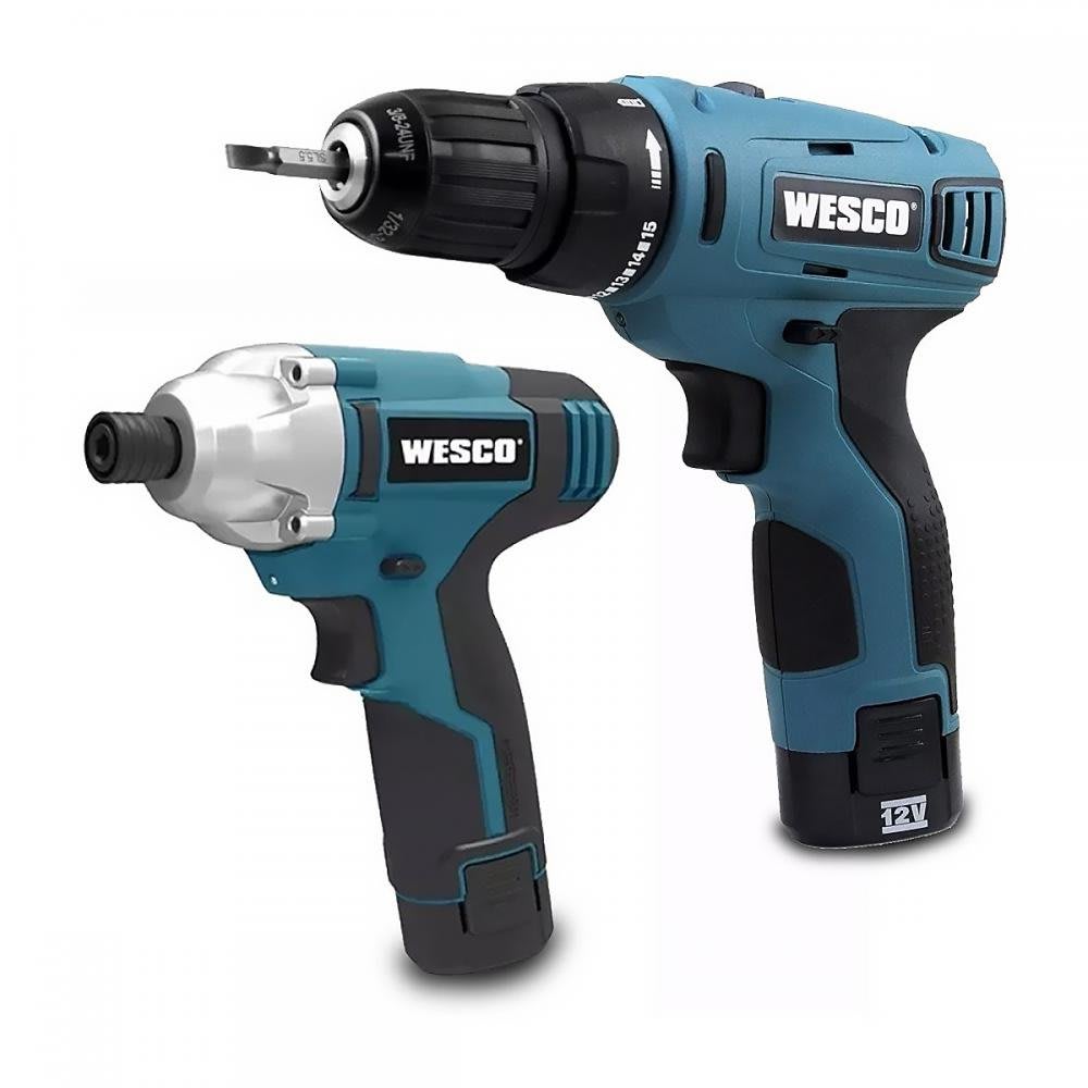 12V KIT TALADRO 10MM + ATORNILLADOR DE IMPACTO WS1000K2 WESCO | HDTOOLS1