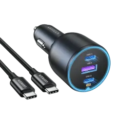 Cargador de Carro 130W Triple Puerto