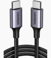 Cable USB-C a USB-C 100W Trenzado (1m) Plomo