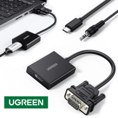 Adaptador VGA a HDMI con Audio 1080P