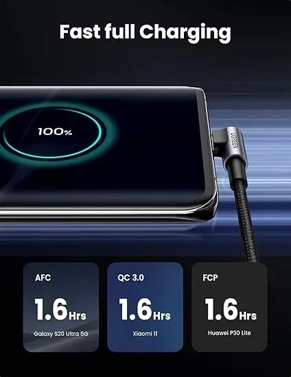 Cable USB-A a USB-C Right Angle (1m)1
