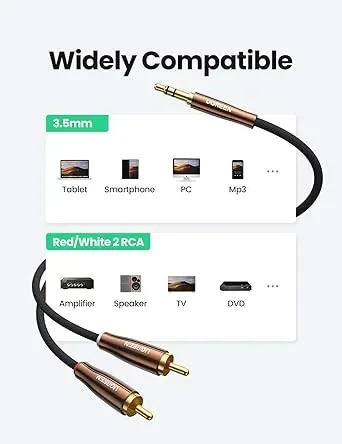 Cable Audio Jack 3.5mm a 2 RCA (2m)1