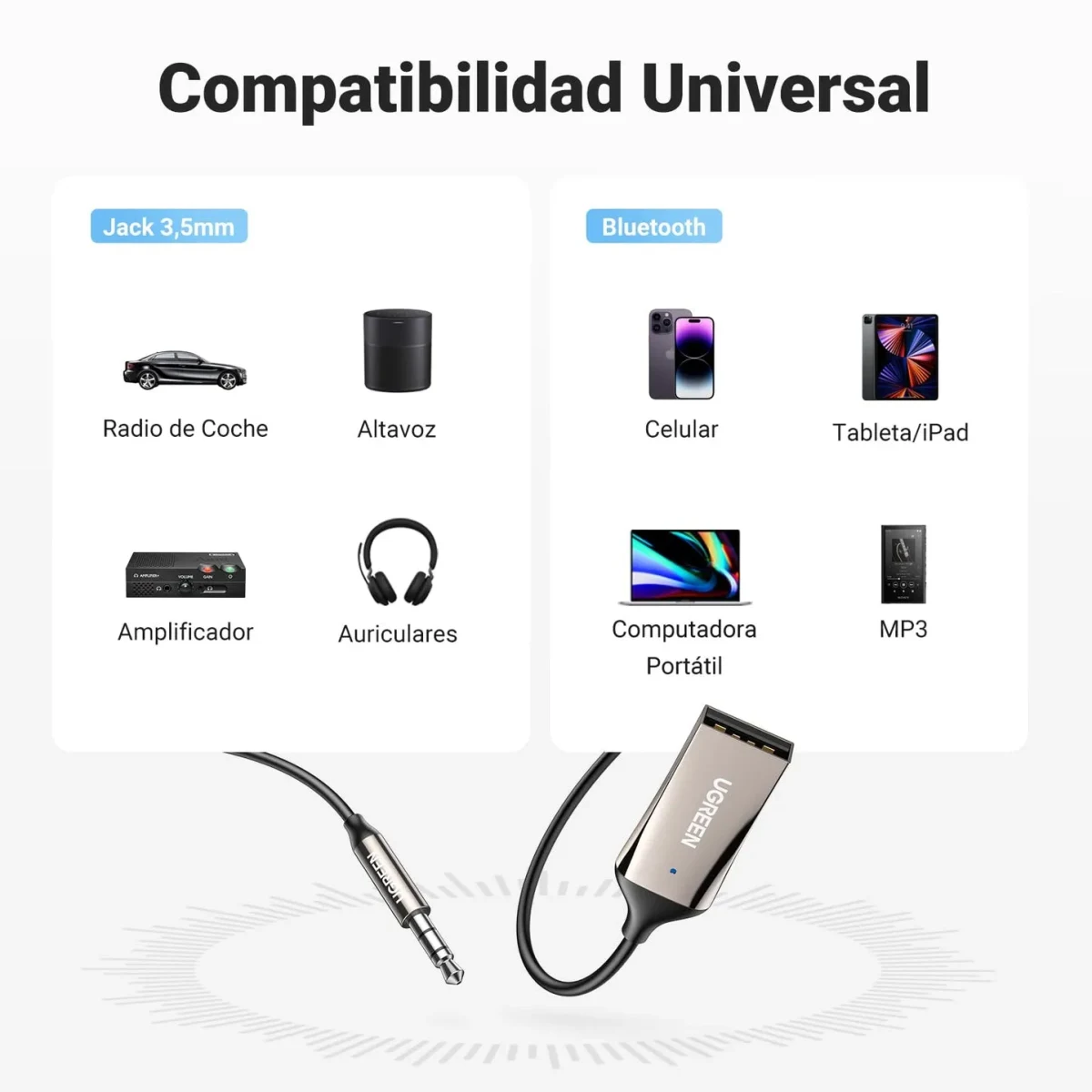 Receptor Bluetooth 5.0 Auxiliar Jack 3.5mm1