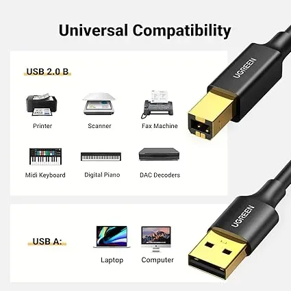 Cable USB-A a USB-B Impresora (3m)1