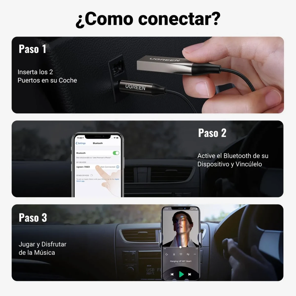 Receptor Bluetooth 5.0 Auxiliar Jack 3.5mm6