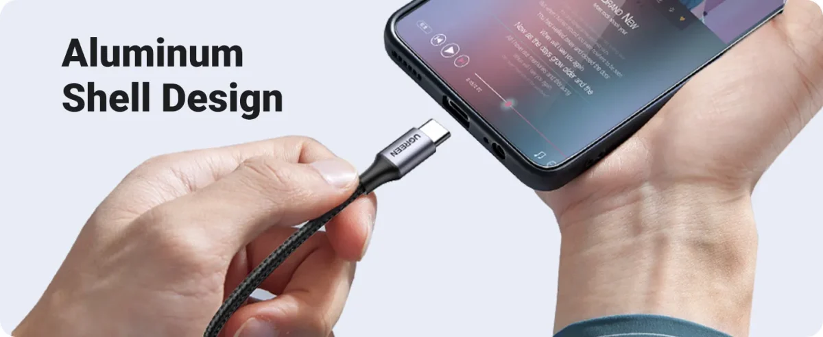 Cable USB-C a USB-C 60W PD Trenzado (1m)3