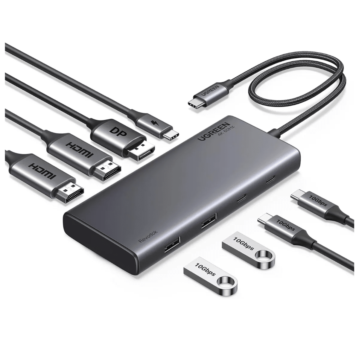 Revodok Hub 108 USB-C 8-en-1 4K@60Hz1