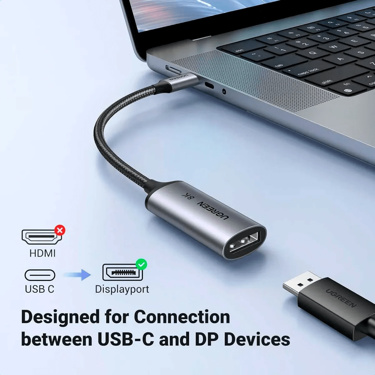 Adaptador USB-C a DisplayPort 1.4 8K@60Hz2