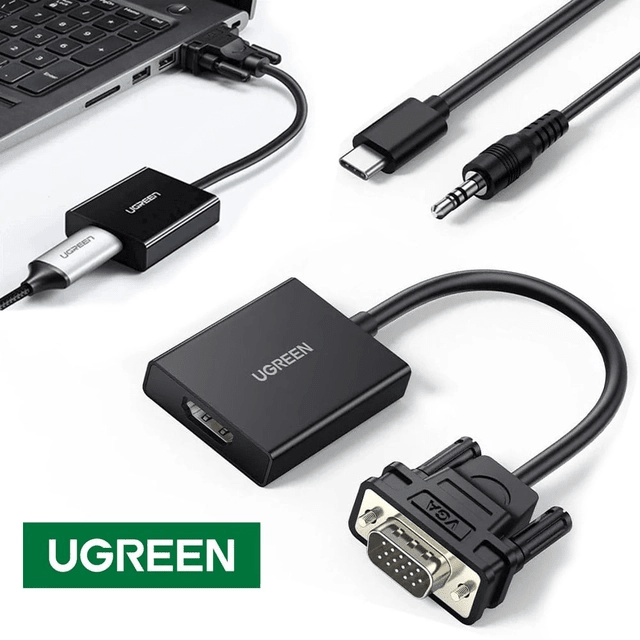 Adaptador VGA a HDMI con Audio 1080P1