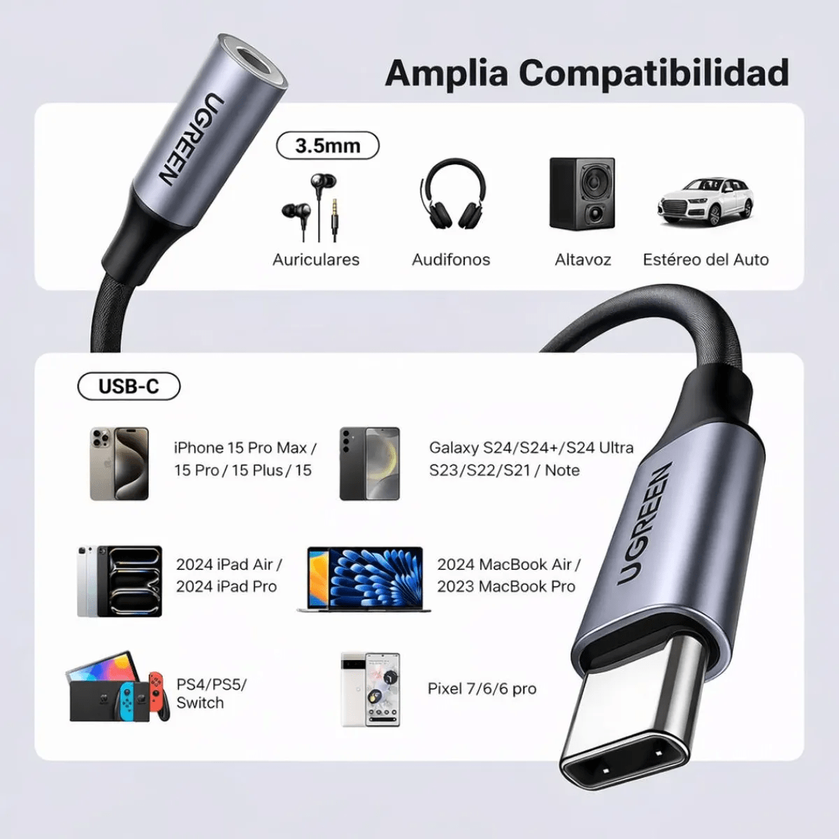 Adaptador USB-C a Jack 3.5mm Hembra2