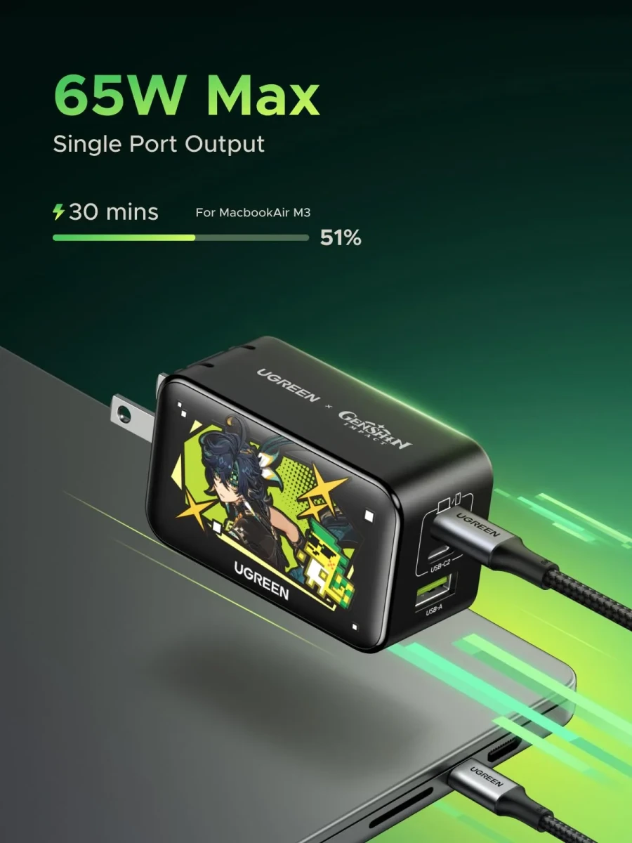 Cargador Nexode 65W GaN (Genshin Impact Edition)2
