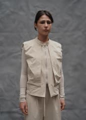Chaqueta mixta beige