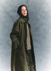 Trench recto kaki