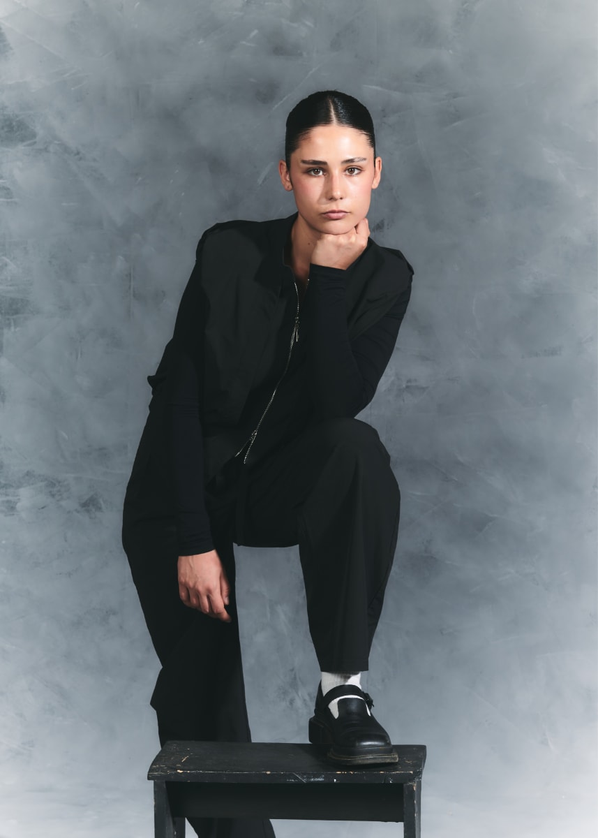 Chaqueta mixta negra2