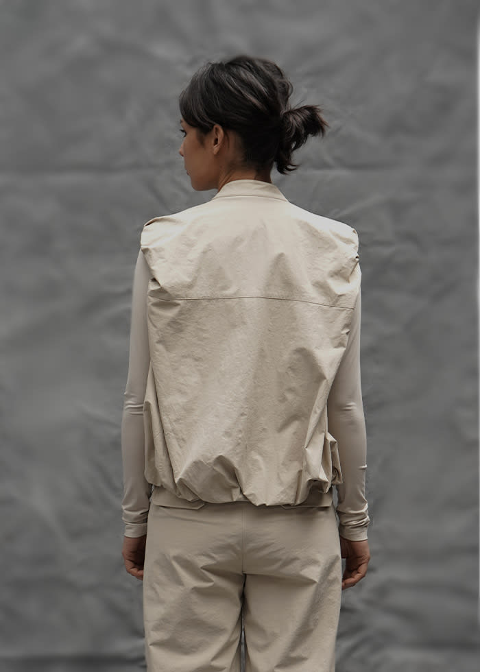 Chaqueta mixta beige2