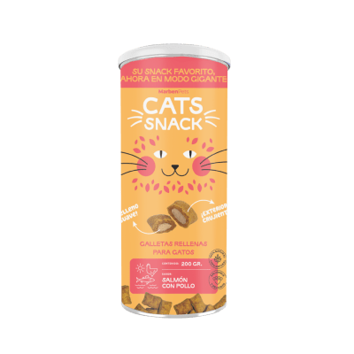 MAXI GALLETA RELLENA CAT SNACK SALMON CON POLLO 200 G1