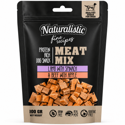 NATURALISTIC LAMB WITH SPINACH & BEEF WITH APPLE 100G2