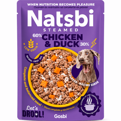 NATSBI DOG STEAMED CHICKEN AND DUCK 200 GR1