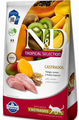 N&D TROPICAL GATO ADULTO CASTRADO POLLO CEREALES Y FRUTAS TROPICALES1