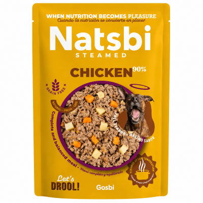 NATSBI DOG STEAMED CHICKEN 500 GR1