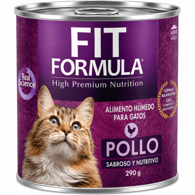 LATA FIT FORMULA GATO SABOR POLLO 290 GR1