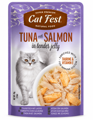 CAT FEST FILLETS ATUN CON SALMON 70G1