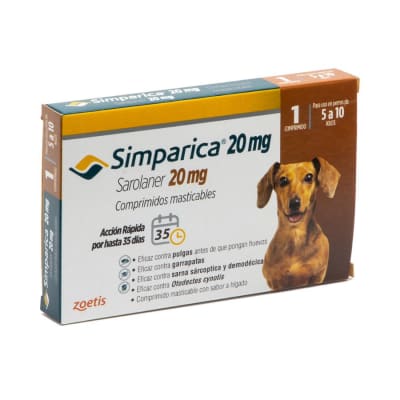 SIMPARICA 5 A 10 KG 1 COMPRIMIDO1