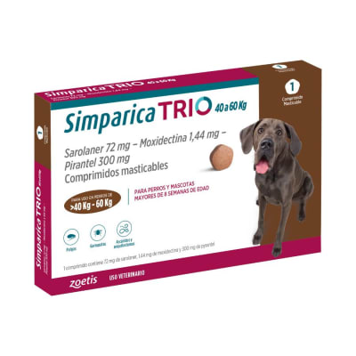 SIMPARICA TRIO 40 A 60 KG 1 COMPRIMIDO1