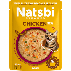 NATSBI CAT STEAMED CHICKEN 80 GR (POLLO)