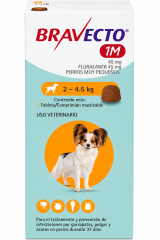 BRAVECTO 1 MES  2 a 4,5 Kg